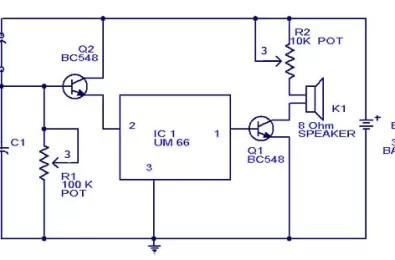 Mạch chuông dùng cho cửa sử dụng ic UM66